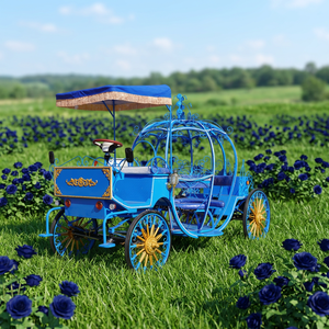 Factory Sale Luxurious Wedding Customized Color Electric Metal Cinderella Pumpkin Carriage Royal <b>Princess</b> 4-6 People Capacity - Product Image 1