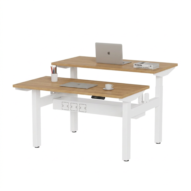 Modern Workstation Ergonomic 4 Leg Automatic Height Adjustable Standing Smart Desk Frame Base Lift Table Executive Office Sit