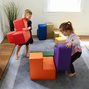Foam Building <b>Blocks</b> High Density Sponge Toddler Climbing Crawling Stacking Toy Set 7 Pieces Geometric <b>Shape</b> Unisex Indoor Play - Product Image 2