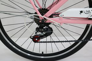 Bicicleta <span class=keywords><strong>Ligera</strong></span> para <span class=keywords><strong>Mujer</strong></span> OEM, 24 Pulgadas, 7 Velocidades, Frenos V Dobles, Cuadro de Acero, Bicicleta Urbana - Product Image 3