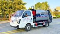 Camion compacteur sanitaire électrique Feidi à chargement arrière, 5,8 mètres cubes, batterie CATL 63,75 kWh, autonomie de 285 km
