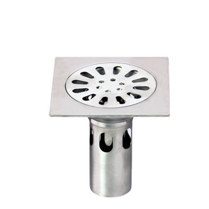 ท่อระบายน้ำสแตนเลสแบบสี่เหลี่ยมขนาด 3.5 นิ้ว ป้องกันการกัดกร่อน ใช้ได้สองแบบสำหรับห้องน้ำและระเบียง - Product Image 2