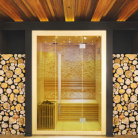Cube personnalisé de luxe haut de gamme Sauna traditionnel intérieur/extérieur pour salle de sport Sauna 2 personnes traditionnel