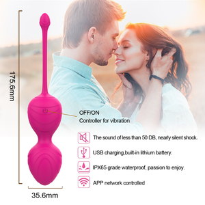 Giocattolo Sessuale Femminile con 10 Vibrazioni, Palline di Kegel in Silicone per Rafforzamento del Pavimento Pelvico, Controllo Wireless tramite APP - Product Image 3