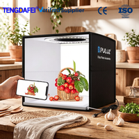 Boîte à lumière LED portable premium de 40 cm pour studio photo, anneau lumineux dimmable à CRI élevé, tente pour la photographie professionnelle de bijoux et de produits