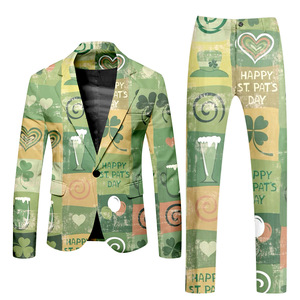 Costumes 2 pièces pour hommes imprimés personnalisés Ensemble de costumes de <span class=keywords><strong>Noël</strong></span> Ensemble de blazer pantalon pour hommes Blazers décontractés pour <span class=keywords><strong>costume</strong></span> <span class=keywords><strong>homme</strong></span> - Product Image 2