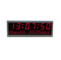 NTP-basierte LED-Wanduhr mit Edelstahlgehäuse, Netzwerkzeitserver-Synchronisation, Automatische Sommerzeitumstellung