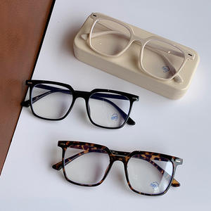 Nuevas gafas rectangulares anti-luz azul para mujer, lentes de PC con montura completa, lentes planas para rostros grandes, estilo coreano RA3-6153 - Product Image 3