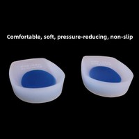 Coussinets de talon en gel de silicone transparents, absorbant les chocs, pour le sport, réglage de la hauteur, design en U, pour hommes et femmes, confortables