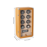 Boîte à remontoir de montres automatique de luxe 8 emplacements, écologique, multifonction, avec écran LED, télécommande intelligente, étui en cuir PU et tiroir sécurisé
