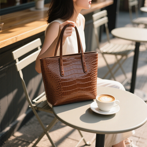 <span class=keywords><strong>Bolso</strong></span> de mano de piel sintética vegana con diseño de cocodrilo personalizado de fabricante, <span class=keywords><strong>bolso</strong></span> de mano, <span class=keywords><strong>bolso</strong></span> de compras <span class=keywords><strong>para</strong></span> mujer con cremallera - Product Image 5