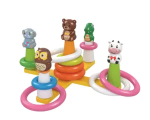 Pädagogisches Baby-Stapelspielzeug-Set Plastikring-Wurfs piel Neuester Baby-Stapel-Plastik ring für Kinder