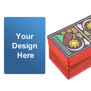 Nhà máy WJPC Trung Quốc khuyến mãi in logo vàng tùy chỉnh trên bài Tarot, bài Poker, bài chơi bằng nhựa PVC - Product Image 1