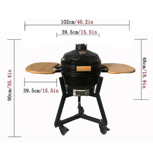 Parrilla de alta resistencia Barbacoa Parillas de 16 pulgadas Barbacoa <span class=keywords><strong>Kanka</strong></span> Parrilla portátil turca Carbón al aire libre Jardín Cerámica Kamado <span class=keywords><strong>Grill</strong></span> - Product Image 5