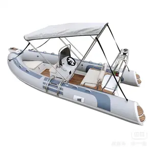 Coque en fibre de verre semi-rigide de 14 pieds, bateau gonflable rigide, offre spéciale, 430
