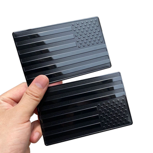 Autocollants de voiture en métal noir brillant avec logo drapeau américain, imperméables et résistants aux UV, à texture agréable, pour le commerce extérieur - Product Image 6