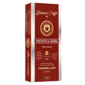 Caff Blasini – Capsules de café jetables en plastique PP, 8 pièces, mélange caramel, spécifiques aux machines à café, Antica Tostatura Triestina - Product Image 1