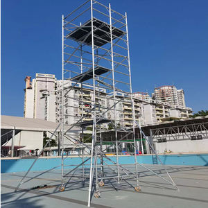 Industrielles Mobiles Aluminium-Gerüst-Set Doppelte Leiter Türgitter Faltbarer Rahmen Leichtgewichtiges Gerüst - Product Image 3