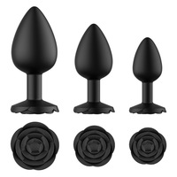 Plug Anal en silicone en forme de rose godemichet Anal jouet sexuel adulte SM flirtant pour la stimulation anale