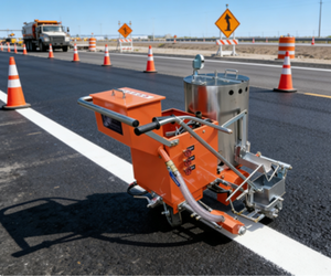 Machine de marquage routier thermoplastique à chaud LS-1360 en promotion – Traceur de lignes routières haute vitesse 500-800 m/h avec capacité de 120 kg - Product Image 4