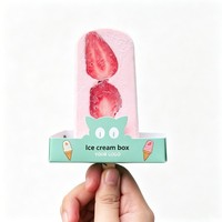 Boîte à glace personnalisée en gros, barquette en papier pour sucettes glacées à emporter, emballage de vente au détail, barquette en papier pour chocolat et glace