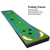 Simulateur de putting de golf, tapis en gazon artificiel, entraîneur de pratique multi-trous pour la maison et le bureau