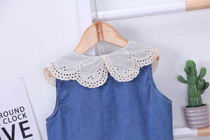 Nouvelle combinaison en jean bleu sans manches pour filles, design d'été pour enfants, fabricant chinois - Product Image 5
