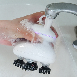 Kopfhaut massage gerät Elektrisches Haustier massage gerät für Hunde und Katzen, IPX7 wasserdichtes kabelloses Hunde katzen massage gerät, 4 Massage köpfe - Product Image 5