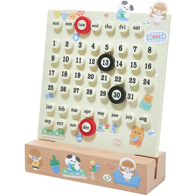 Calendario de escritorio acrílico al por mayor calendario decorativo calendario infantil personalizable