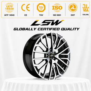 LSW LS8061 1‑Piece Custom Forged Alloy <b>Wheel</b> Y‑Split Multi‑Spoke Black Machined Face Custom Car Rim - Product Image 3