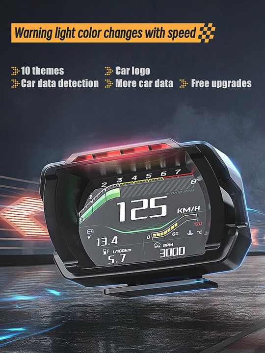 VJOYCAR V580 OBD Racing Gauge - Universal Car HUD Display