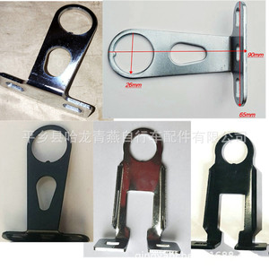 Support de fixation avant en métal pour éclairage de vélo, noir, zingué, renforcé, pour panier de vélo - Product Image 5