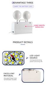 Señal de salida de fabricante profesional, Kit de luz Turbo de punto doble de emergencia recargable, luz de Salida emergente - Product Image 5