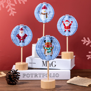 Bâton de sucette rotatif en bois en gros d'usine Décoration de bureau Ornements de <span class=keywords><strong>jeu</strong></span> Cadeau de Noël pour enfants garçons et filles - Product Image 3