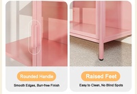Meuble de salon moderne avec portes vitrées, étagères métalliques multicolores réglables, grande capacité de rangement, mobilier pour hôtel et maison