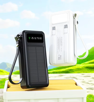 Sac de charge solaire haute capacité 50000mAh 22.5W avec câble intégré, poignée et lampe de camping
