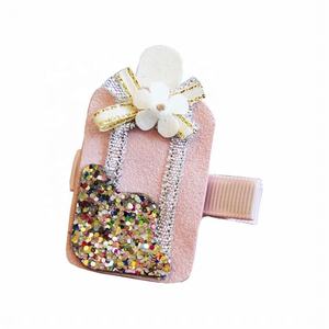 Vente flash - Pinces à cheveux scintillantes en forme de cœur pour filles - Mignonnes pinces à cheveux en forme de fleur - Accessoires de fête pour enfants - Product Image 4