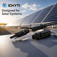 Câble solaire photovoltaïque 8AWG et kit d'outils avec connecteur à diode anti-retour 1500V DC étanche compatible MC4 pour système de panneaux solaires