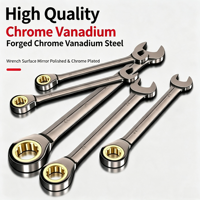 Jeu de clés à cliquet universelles impériales réglables pour réparation automobile, outils de qualité industrielle OEM en chrome vanadium