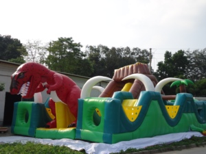 Offre Spéciale Jurassic Adventure terrain de jeu gonflable dinosaure géant dessin animé parc d'attractions gonflable sautant bonce house - Product Image 3
