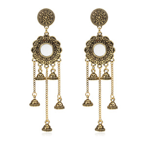 Bohemian Turquoise Drop <b>Earrings</b> Alloy <b>Tassel</b> Women's Party Jewelry Fashion Statement <b>Earrings</b> - Product Image 6