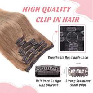 Extensiones de cabello con clip K.SWIGS, 7 piezas, 16 clips, 100g, cabello humano virgen Remy, 12-40 pulgadas, múltiples colores, para uso en salones de belleza. - Product Image 4