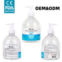 Usine professionnelle prenant en charge les commandes de fabrication OEM et ODM sur mesure, gel nettoyant pour les mains sans eau en flacon pompe de 500 ml