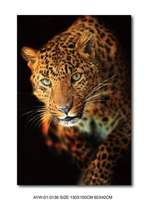 Tableau d'art abstrait moderne, peinture sur toile encadrée, impression numérique, rugissement de lion sauvage, <span class=keywords><strong>chat</strong></span>, cerf, décoration murale - Product Image 6