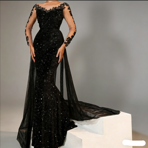 <span class=keywords><strong>Elegante</strong></span> <span class=keywords><strong>Abito</strong></span> da Sera <span class=keywords><strong>Lungo</strong></span> in Pizzo per Donne, Vestito da Cerimonia alla Moda, Lunghezza a Terra, Scollo a V, in Fibra di Poliestere, Vita Impero - Product Image 6