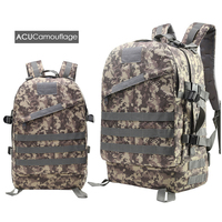 Sac à dos tactique 3D de grande capacité pour hommes/femmes sac à dos en polyester léger et imperméable pour sports de plein air randonnée fermeture éclair