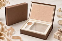 Boîte d'invitation de mariage personnalisée avec logo, couverture rigide blanche de qualité supérieure, pelliculage brillant, gaufrage, fermeture magnétique, écologique, luxe