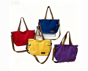 Fabricant professionnel de sacs à main en toile personnalisés avec logo, sacs à bandoulière pour femmes, sacs fourre-tout en toile pour femmes - Product Image 1