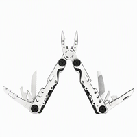 Couteau pliant en acier inoxydable brossé avec pince coupante, kit d'outils multifonctionnels, ensemble de camping portable, cadeau