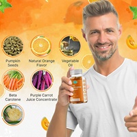 Compléments alimentaires en gommes à l'huile de graines de citrouille, marque privée, avec Saw Palmetto et Biotine pour la croissance de la peau et des cheveux, la santé de la prostate et le soutien immunitaire
